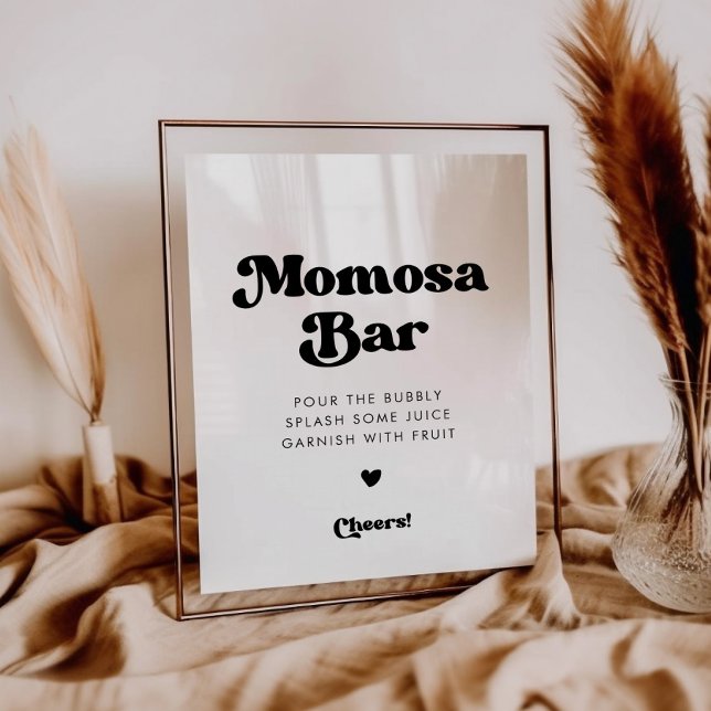 Póster Elegante signo retro blanco y negro de la barra Mo (Subido por el creador)