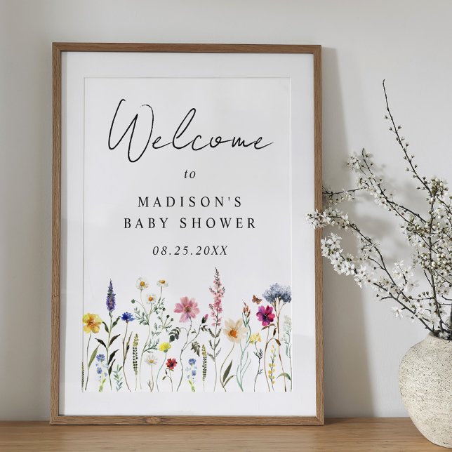 Póster Elegante símbolo de bienvenida de Baby Shower con  (Subido por el creador)
