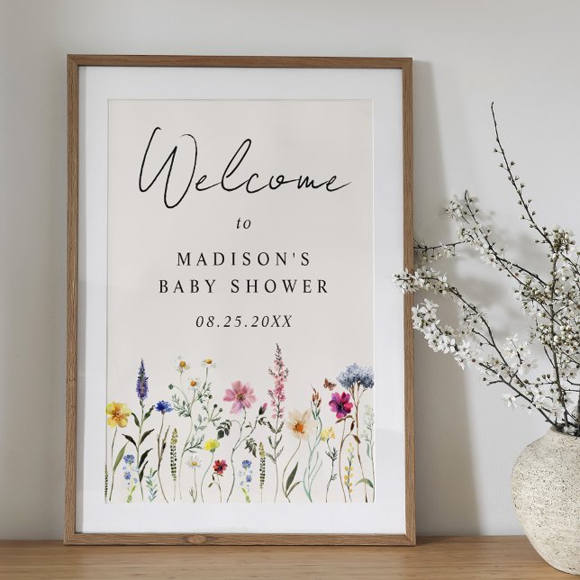 Póster Elegante símbolo de bienvenida de Baby Shower con  (Subido por el creador)