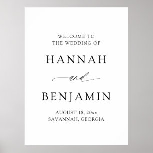 Póster Elegante Simple Minimalista Moderno Bienvenida Bod