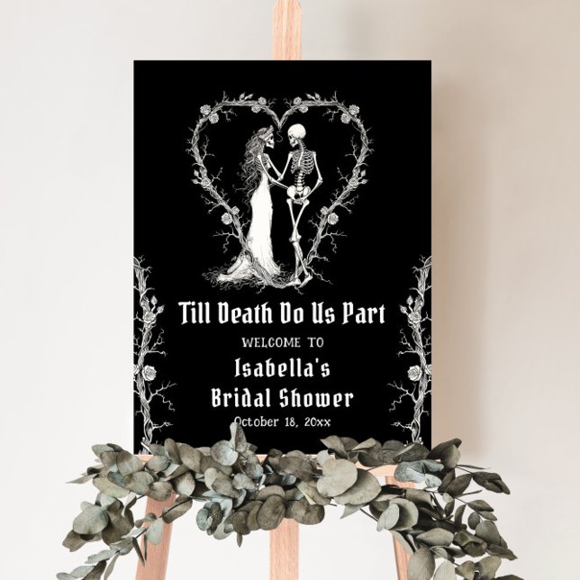 Póster Elegante Skeleton de Halloween Ducha Nodal Bienven (Subido por el creador)