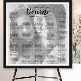 Póster Elegante Su Foto Aquí Gráfico de Asientos de Boda