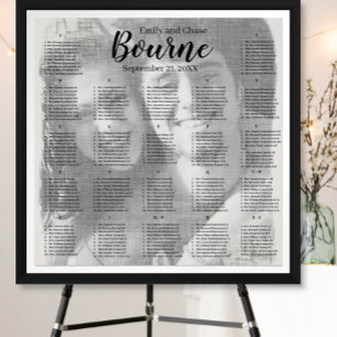 Póster Elegante Su Foto Aquí Gráfico de Asientos de Boda