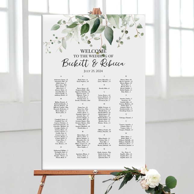 Póster Elegante tabla de banquetes de boda con vegetación (Subido por el creador)