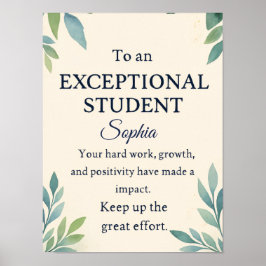 Póster Elegante tarjeta de felicitaciones para un St exce