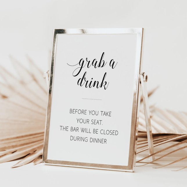 Póster Elegante Toma Una Bebida Boda Bar Rótulo (Subido por el creador)