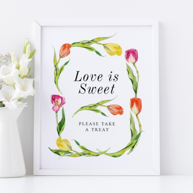 Póster Elegante Tulipán Primavera Bridal Ducha Favor Rótu (Subido por el creador)