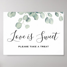 Póster Elegante vegetación Eucalyptus deja Boda