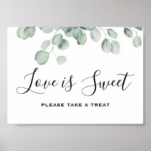 Póster Elegante vegetación Eucalyptus deja Boda