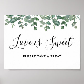 Póster Elegante vegetación Eucalyptus deja Boda