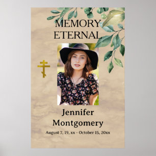 Póster Elegante Verdor Funeral Ortodoxo Cristiano