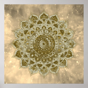 Póster Elegante y colorido Mandala estilo India 4