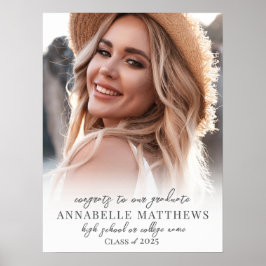 Póster Elegante y elegante Rótulo de la fiesta de graduac