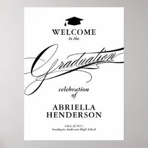 Póster Elegante y Formal Bienvenida de Graduación