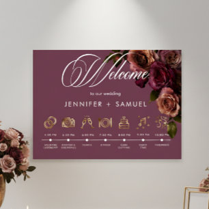 Póster Elegante y melancólico orden de eventos de suave ó