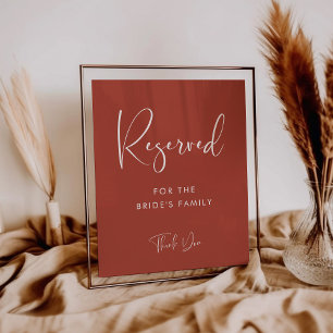 Póster Elegante y moderno cartel reservado de boda de Ter