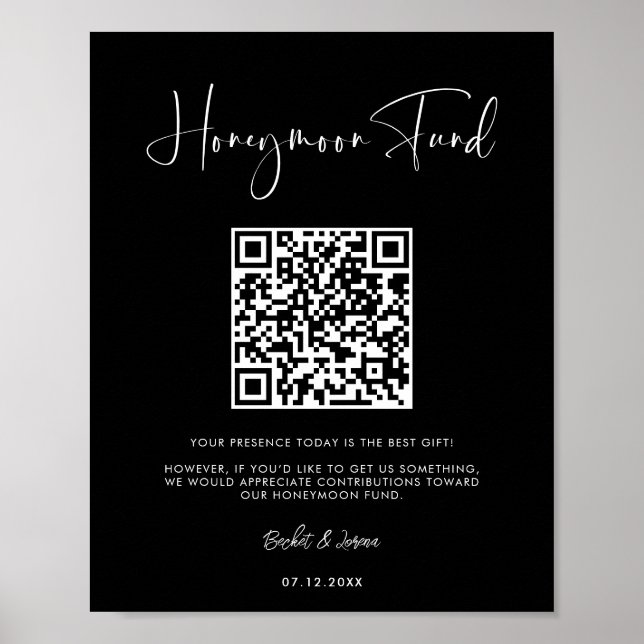 Póster Elegante y moderno fondo de luna de miel negro cód (Frente)
