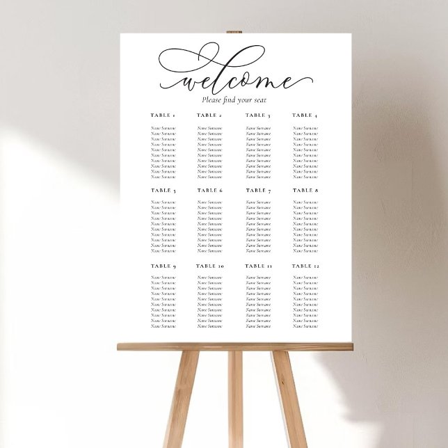 Póster Elegante y moderno gráfico de asientos Boda (Subido por el creador)