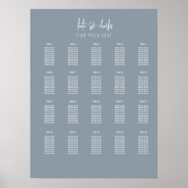 Póster Elegante y moderno gráfico de asientos con nombres