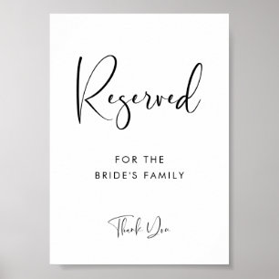 Póster Elegante y moderno signo de reserva boda
