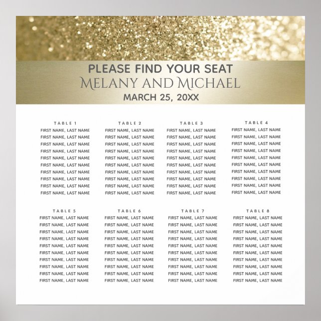 Póster elegante y Purpurinoso banda dorada moderna (Frente)