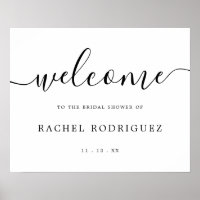 Elegante y simple caligrafía - bienvenida con duch