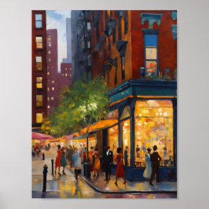 Póster Elegante y sofisticado Renacimiento de Harlem