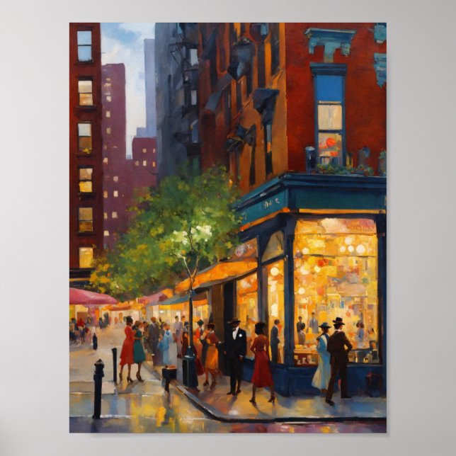 Póster Elegante y sofisticado Renacimiento de Harlem (Frente)