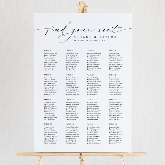 Póster Elegantes 16 Mesas Encuentran Su Asiento (Subido por el creador)