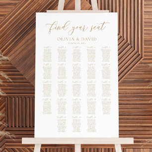 Póster Elegantes 23 Mesas Encuentra Tu Asiento Gráfico de