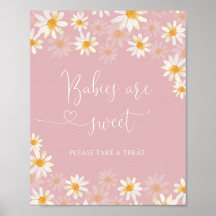 Póster Elegantes bebés de flores silvestres son dulces Po
