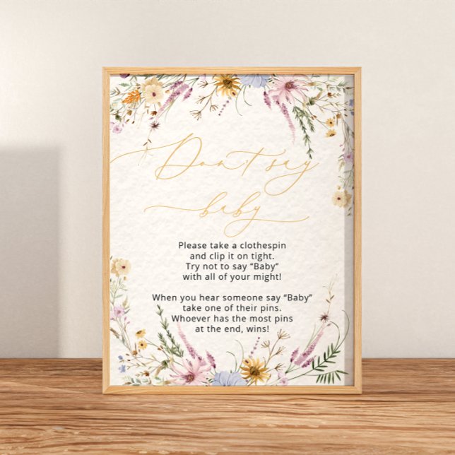 Póster Elegantes flores silvestres florales no dicen Post (Subido por el creador)