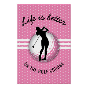 Póster Elegantes mujeres diseño de golf