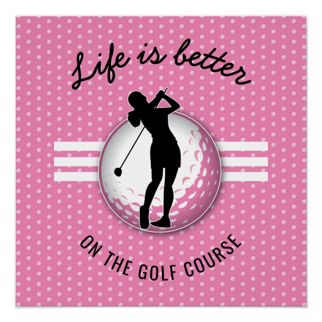 Póster Elegantes mujeres diseño de golf (Anverso)