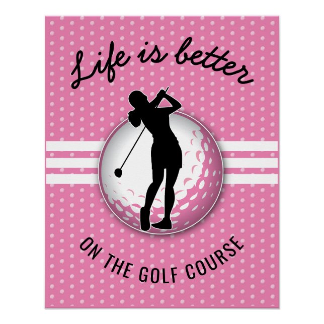 Póster Elegantes mujeres diseño de golf (Anverso)