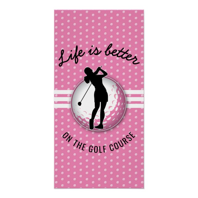 Póster Elegantes mujeres diseño de golf (Anverso)