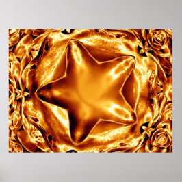 Póster Elegantes Navidades de cobre de oro Poster de Moda