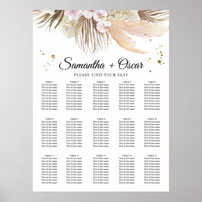 Póster Elegantes orquídeas florales y marcos de belleza d (Frente)