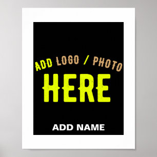PÓSTER ELEGANTES PERSONALIZABLES NEGROS MODERNOS DE MARCA