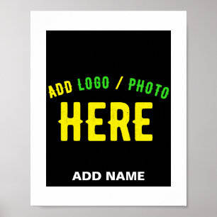 PÓSTER ELEGANTES PERSONALIZABLES NEGROS MODERNOS DE MARCA
