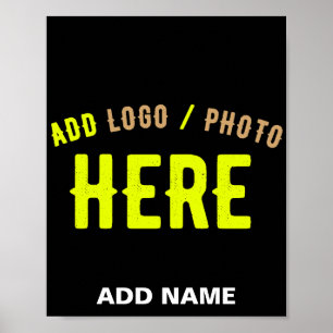 PÓSTER ELEGANTES PERSONALIZABLES NEGROS MODERNOS DE MARCA