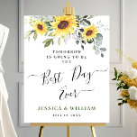 Póster Elegantes Sunflowers Eucalyptus Rehearsal Dinner<br><div class="desc">Elegante Sunflowers Eucalyptus Rehearsal Dinner Poster. El tamaño predeterminado es 8 x 10 pulgadas,  puede cambiarlo a un tamaño mayor. Para una mayor personalización,  haga clic en el enlace "personalizar adicional" y utilice nuestra herramienta de diseño para modificar esta plantilla. Si necesitas ayuda,  contáctame,  por favor.</div>