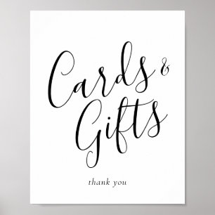 Póster Elegantes tarjetas de caligrafía y Rótulo de regal