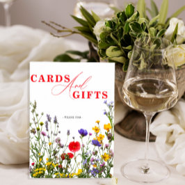 Póster Elegantes tarjetas de matrimonio y regalos con flo