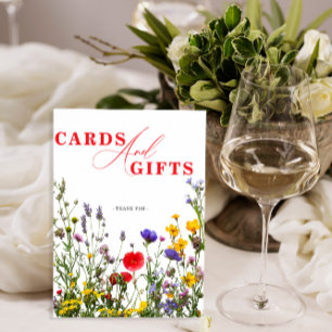 Póster Elegantes tarjetas de matrimonio y regalos con flo