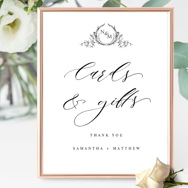 Póster Elegantes tarjetas de Monograma y Rótulo Boda de R (Subido por el creador)