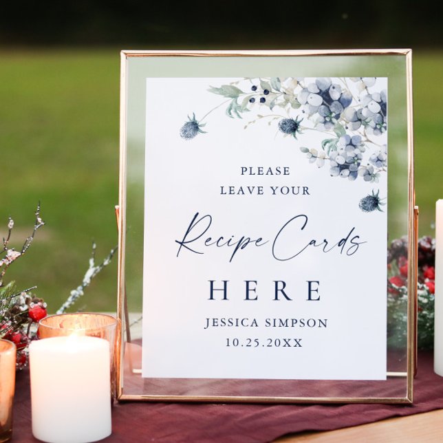 Póster Elegantes Tarjetas De Receta De Foliage De Inviern (Subido por el creador)