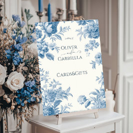 Póster Elegantes tarjetas y regalos de boda floral en toi