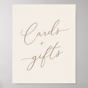 Póster Elegantes tarjetas y regalos de caligrafía de marf