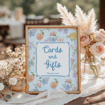 Elegantes tarjetas y regalos de ducha de novias fl